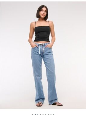 Abercrombie & Fitch Light Blue Straight-Leg Jeans
